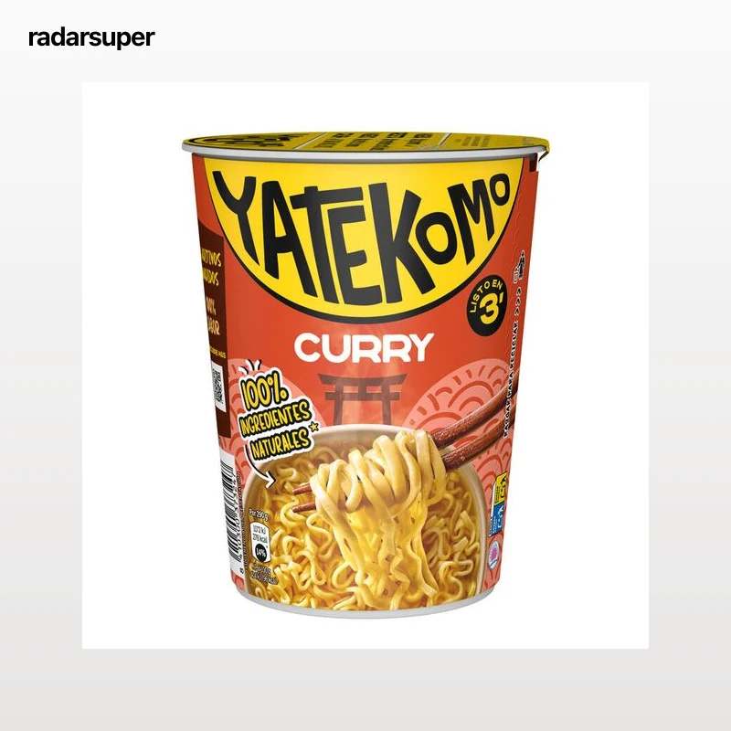 Fideos orientales sabor curry Yatekomo 60g