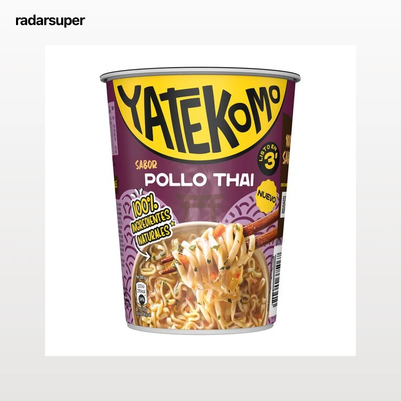 Fideos orientales sabor pollo thai Gallina Blanca Yatekomo 60g