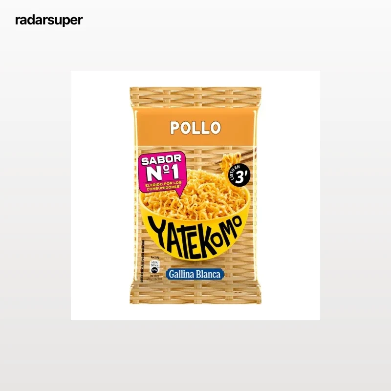 Fideos orientales sabor pollo Yatekomo Gallina Blanca 79 g.