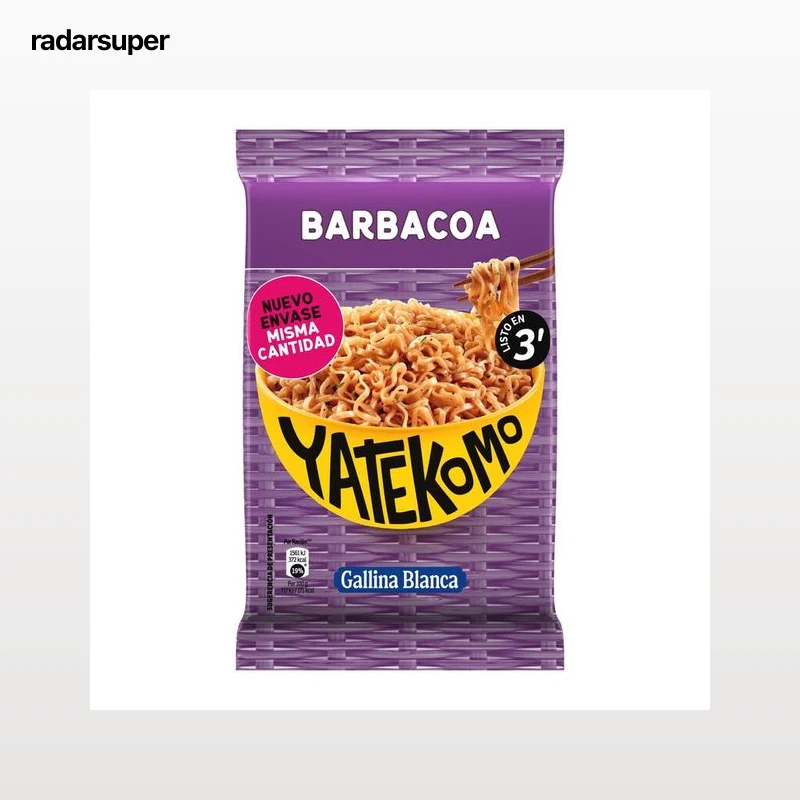 Fideos orientales Yatekomo Barbacoa bolsa 82g