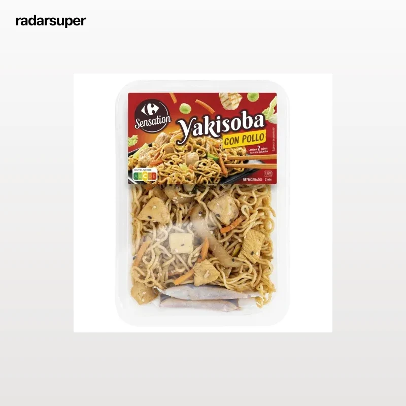 Fideos Yakisoba con pollo Carrefour Sensations 300 g.