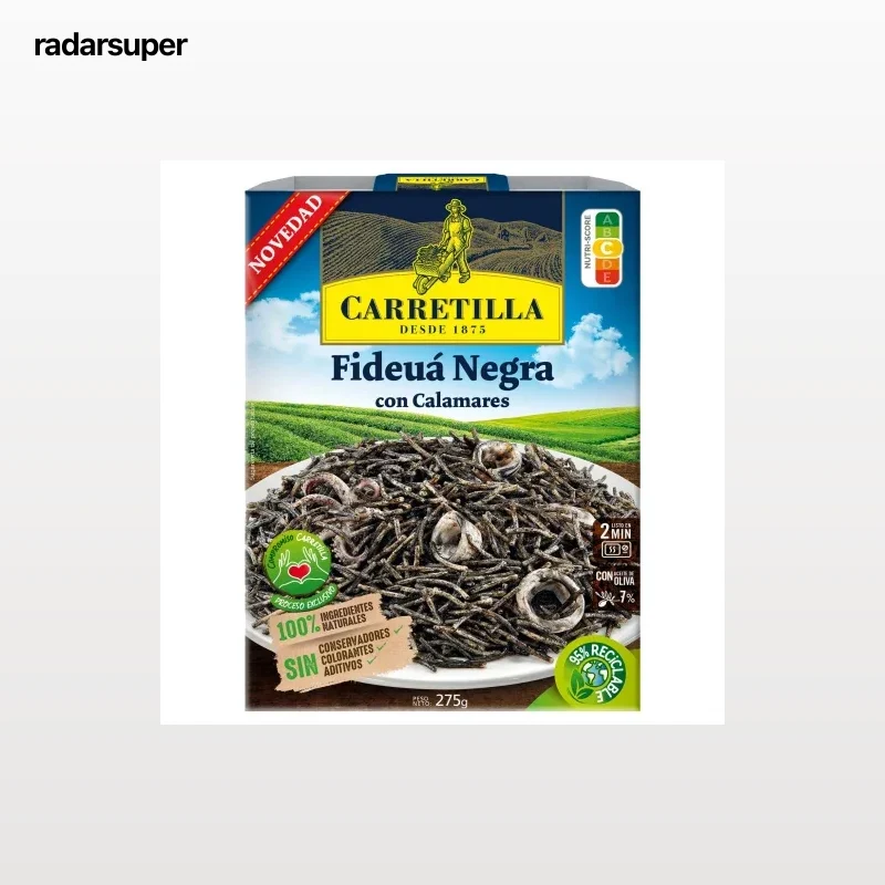 Fideuá negra con calamares Carretilla 275 g.