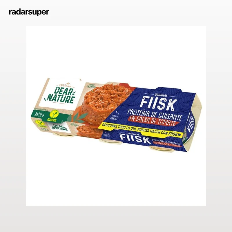 FIISK Proteína de guisante en salsa de tomate, 3 uds, 70 g.