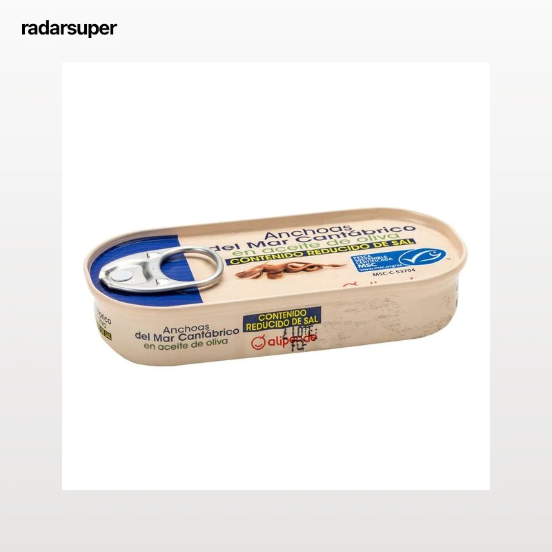 Filete anchoa en aceite de oliva bajo en sal Alipende 28g