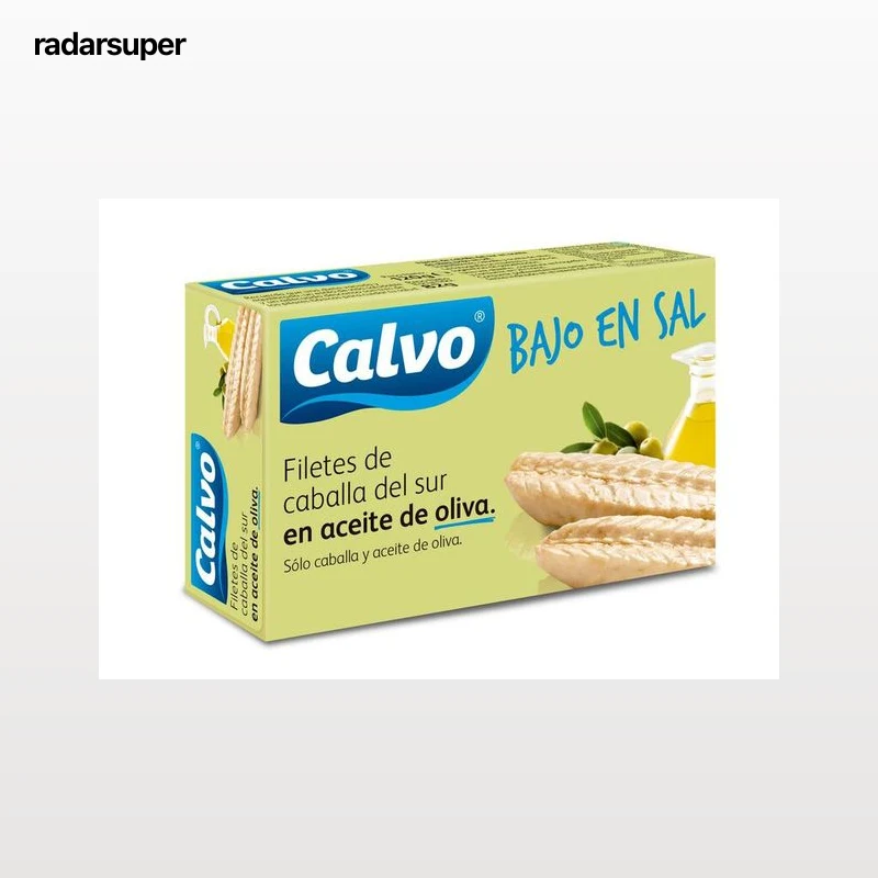 Filete caballa bajo en sal Calvo 82g en aceite oliva