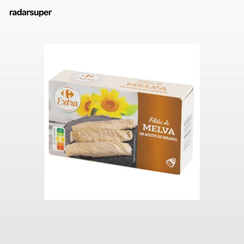 Filete de melva en aceite de girasol Extra Carrefour 80 g.