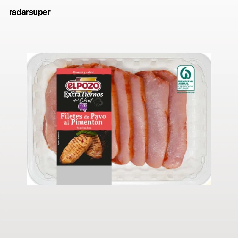 Filete de pavo extratiernos del chef marinado al pimentón bandeja Elpozo