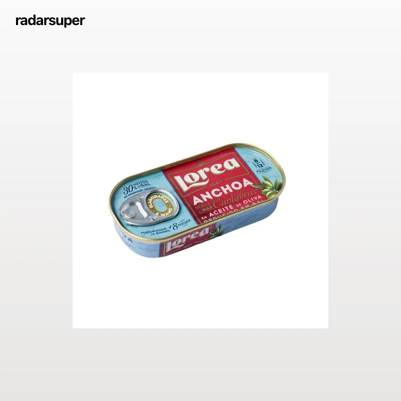 Filetes de anchoa del Cantábrico en aceite de oliva Gourmet Lorea 30 g.