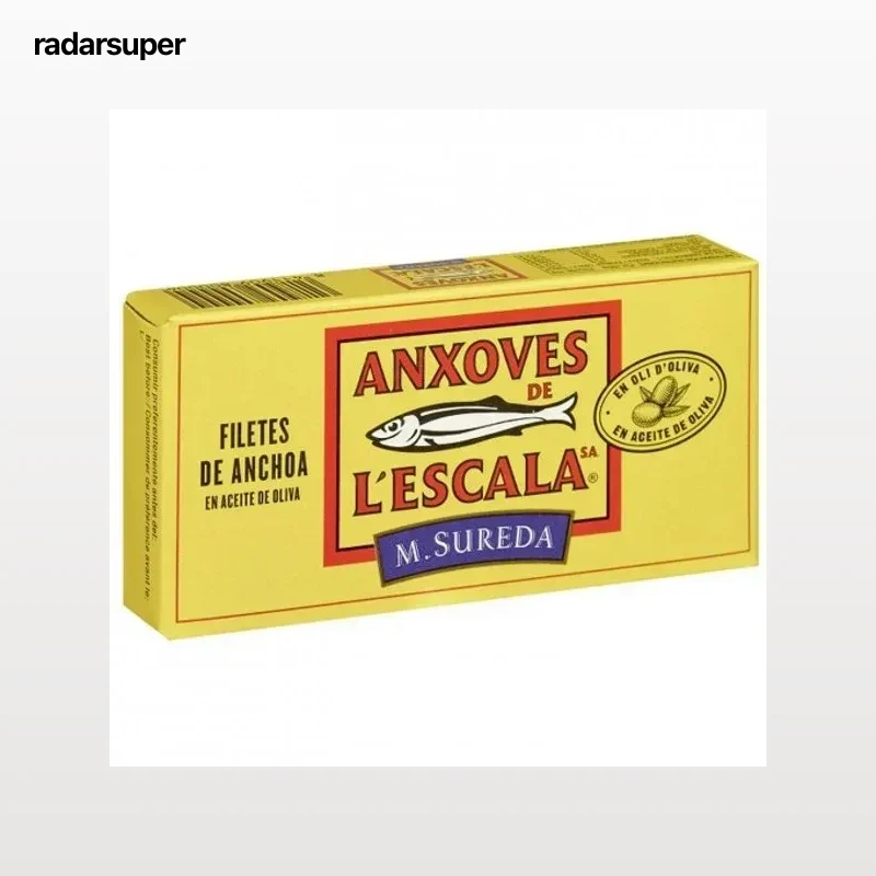 Filetes de anchoa en aceite de oliva Anxoves de L´Escala 30 g.