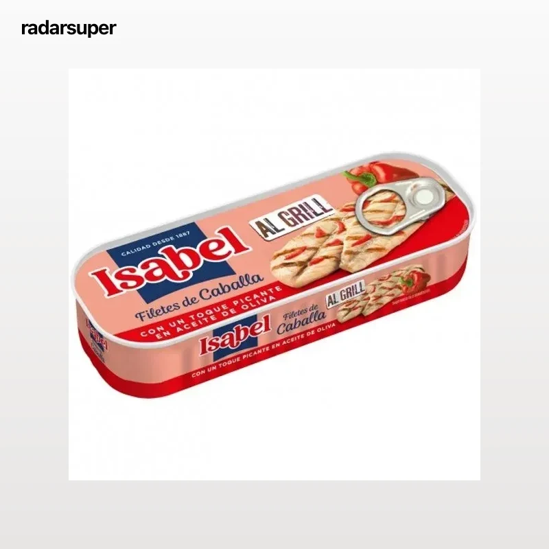 Filetes de caballa al grill con un toque picante en aceite de oliva Isabel 120 g.