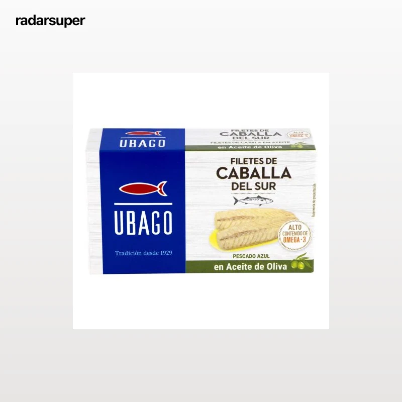 Filetes de caballa del sur en aceite de oliva Ubago 85 g.