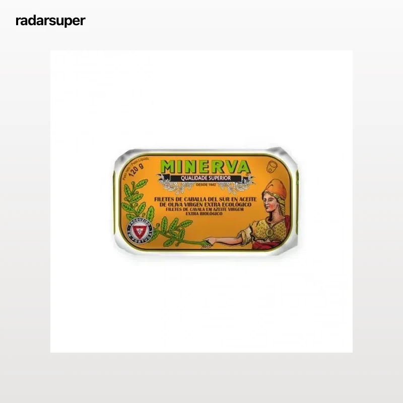 Filetes de caballa en aceite de oliva virgen extra ecológico Minerva 85 g.