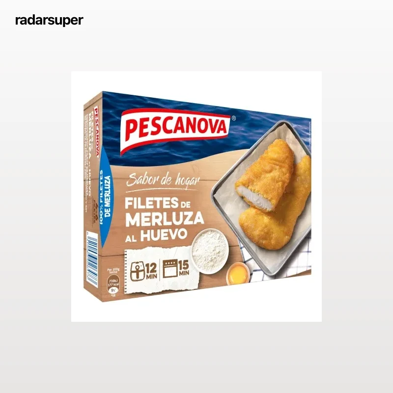 Filetes de merluza al huevo Pescanova sin gluten 400 g.