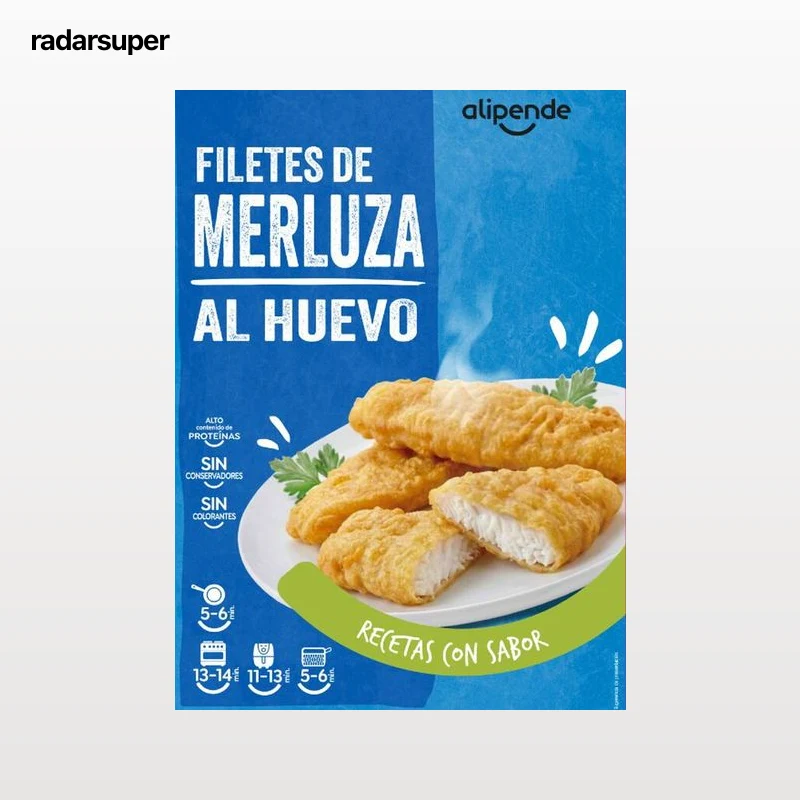 filetes de merluza al huevo precocinados ultracongelados alipende 600g