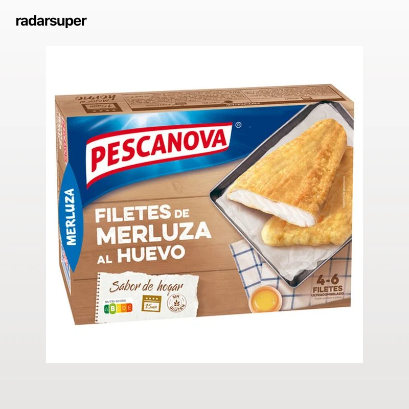 Filetes de merluza sin gluten Pescanova 400g al huevo