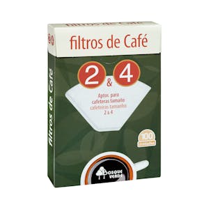 Filtros de café para cafeteras tamaño 2 y 4