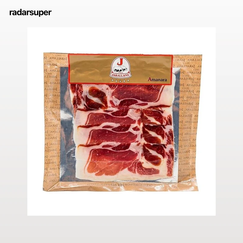 FINCA JARALLANA Paleta de cebo ibérica (50% raza ibérica) cortada en lonchas 100 g.