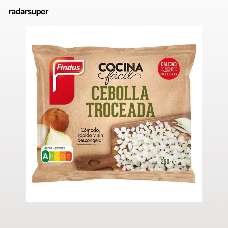 FINDUS Cebolla troceada y ultracongelada FINDUS 250 g.
