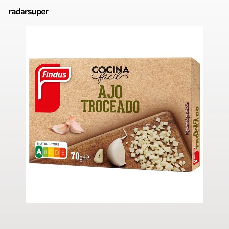 FINDUS Cocina fácil Ajo troceado ultracongelado 70 g.