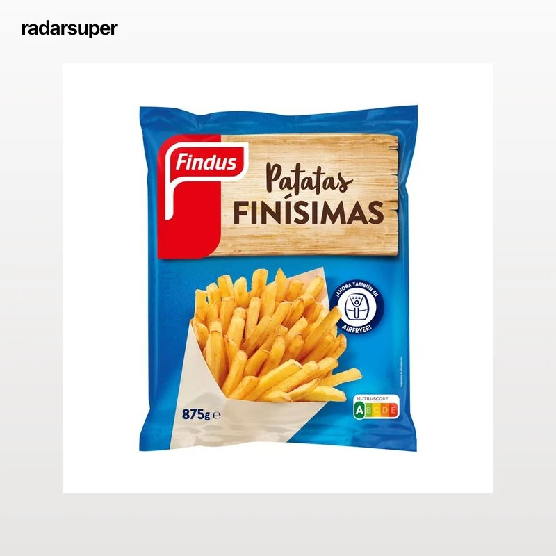FINDUS Finísimas Patatas prefritas ultracongeladas, aptas para airfryer 875 g.