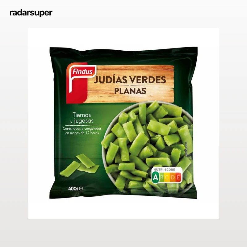 FINDUS Judías verdes planas troceadas, cosechadas y congeladas en menos de 1 días FINDUS 400 g.