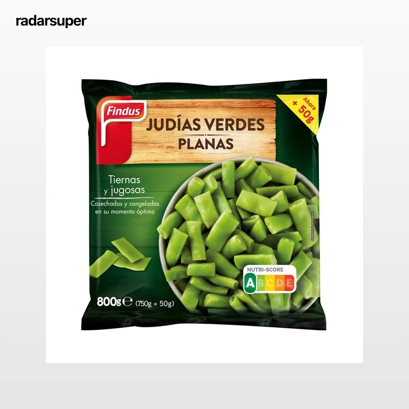 FINDUS Judias verdes planas ultracongeladas FINDUS 800 g.