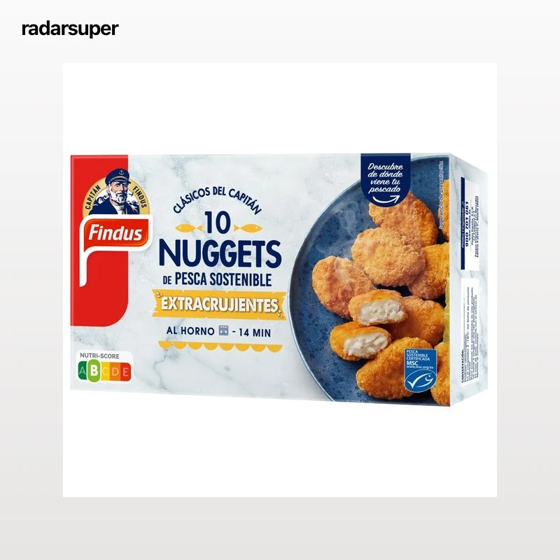 FINDUS Nuggets de pescado procedente de pesca sostenible (MSC) con empanado extracrujiente 10 uds.