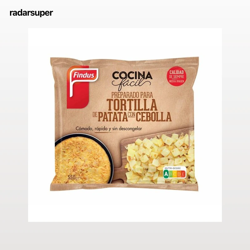 FINDUS Preparado para tortilla de patata con cebolla Cocina fácil 550 g.