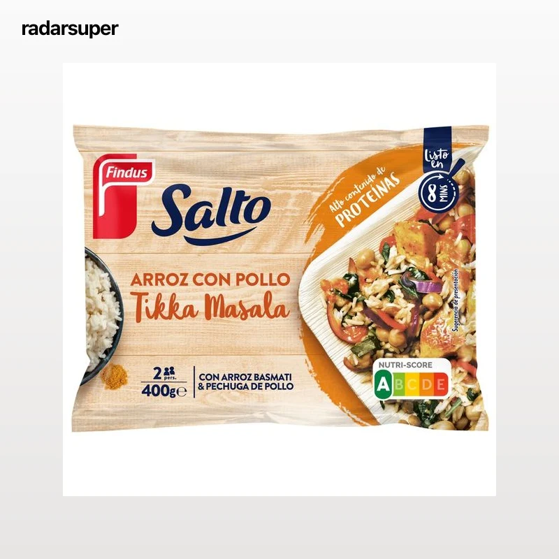 FINDUS Salto Arroz basmati con pechuga de pollo al estilo Tikka Masala 400 g.