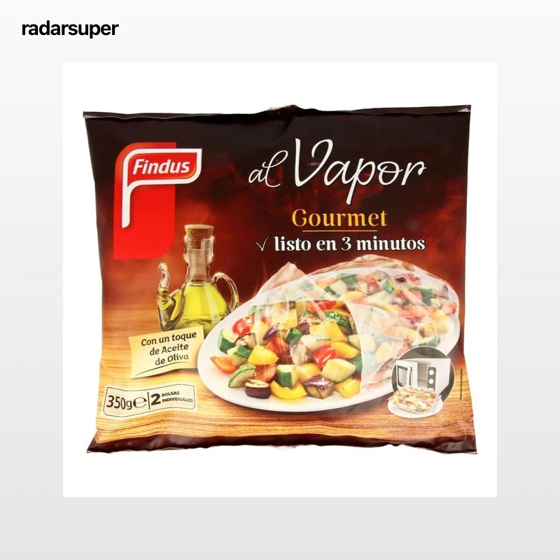 FINDUS Verduras al vapor con un toque de aceite de oliva Gourmet 350 g.