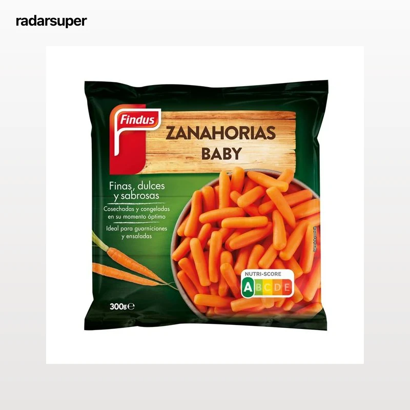 FINDUS Zanahoria baby ultracongeladas FINDUS 300 g.