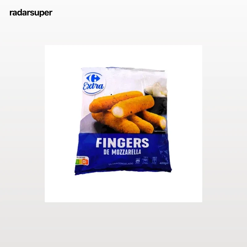 Fingers de queso mozzarella Carrefour 400 g.