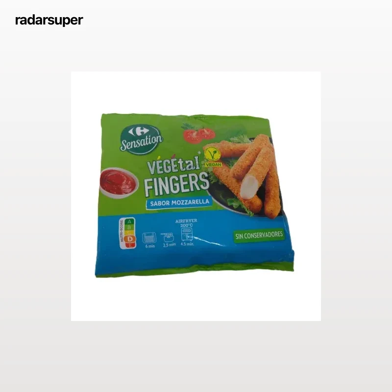Fingers vegetal sabor mozzarella Sensation Carrefour 275 g.
