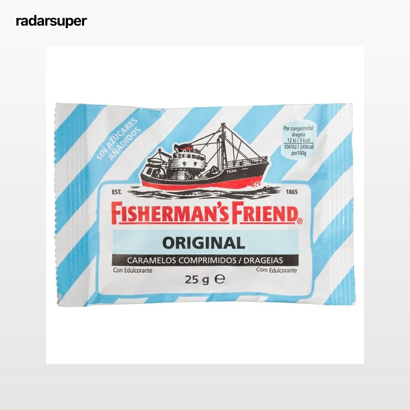 FISHERMAN`S FRIEND Caramelo comprimido sabor menta extra fuerte, sin azúcar 25 g.