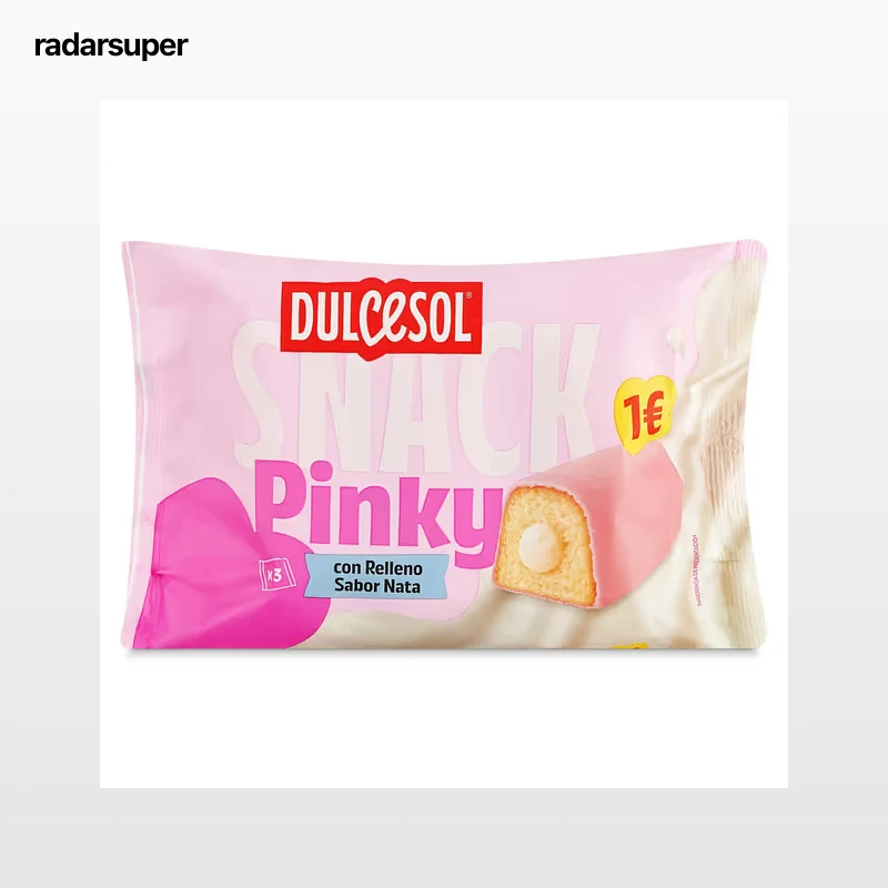 Flaminguitos rosas rellenos de crema con leche Dulcesol 150 g