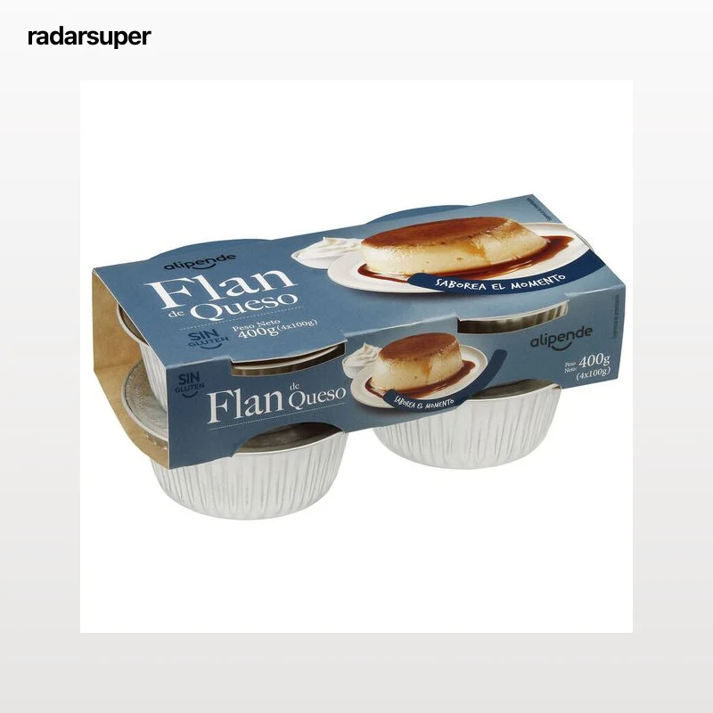 Flan Alipende pack 4 queso