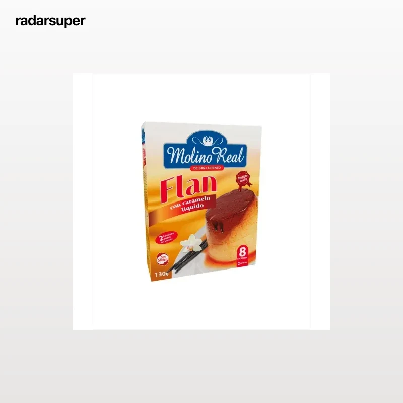 Flan con caramelo líquido Molino Real sin gluten 130 g.