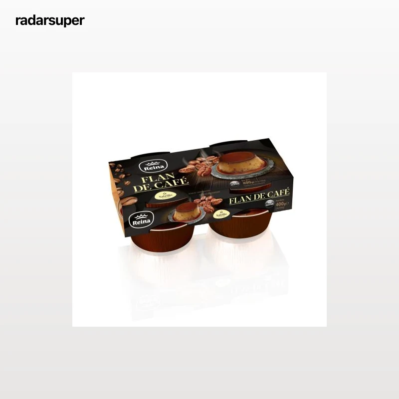Flan de café Salzillo Reina sin gluten pack de 4 unidades de 100 g.