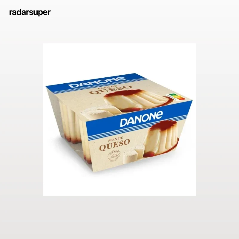 Flan de queso Danone pack de 4 unidades de 100 g.