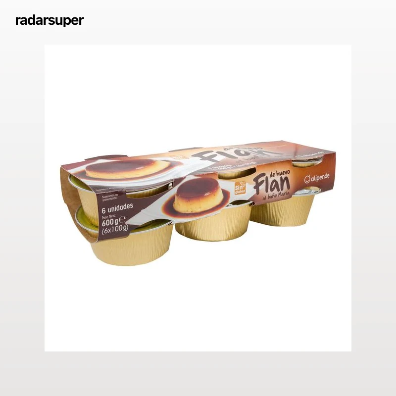 Flan de huevo Alipende pack 6 al baño maria