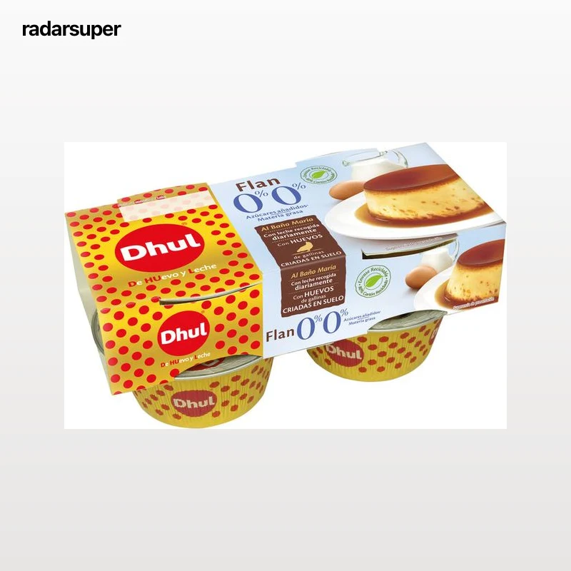 Flan de huevo Dhul 0% pack 4