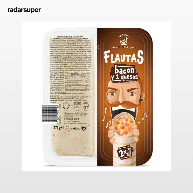 Flautas de bacon y 2 quesos Dia Al Punto 275 g