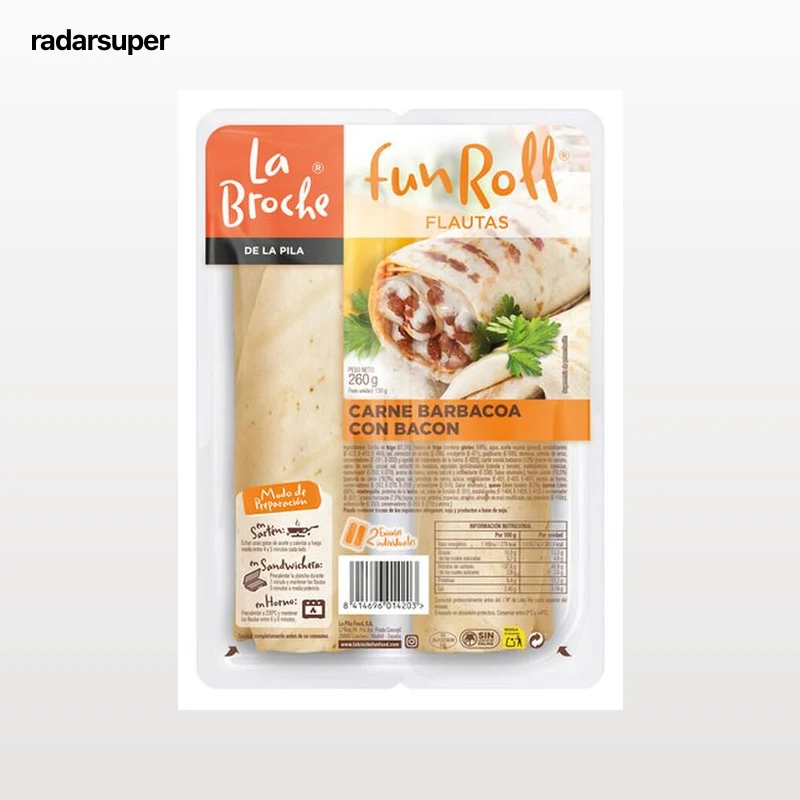 Flautas carne barbacoa con bacon La Broche 260g