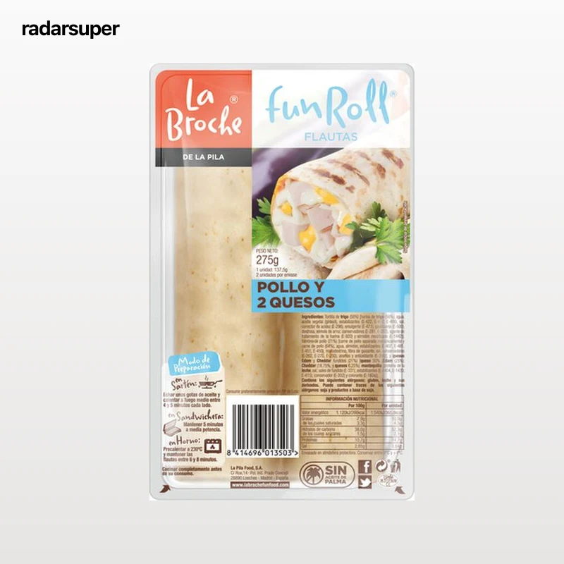 Flautas pollo y queso La Broche 275g