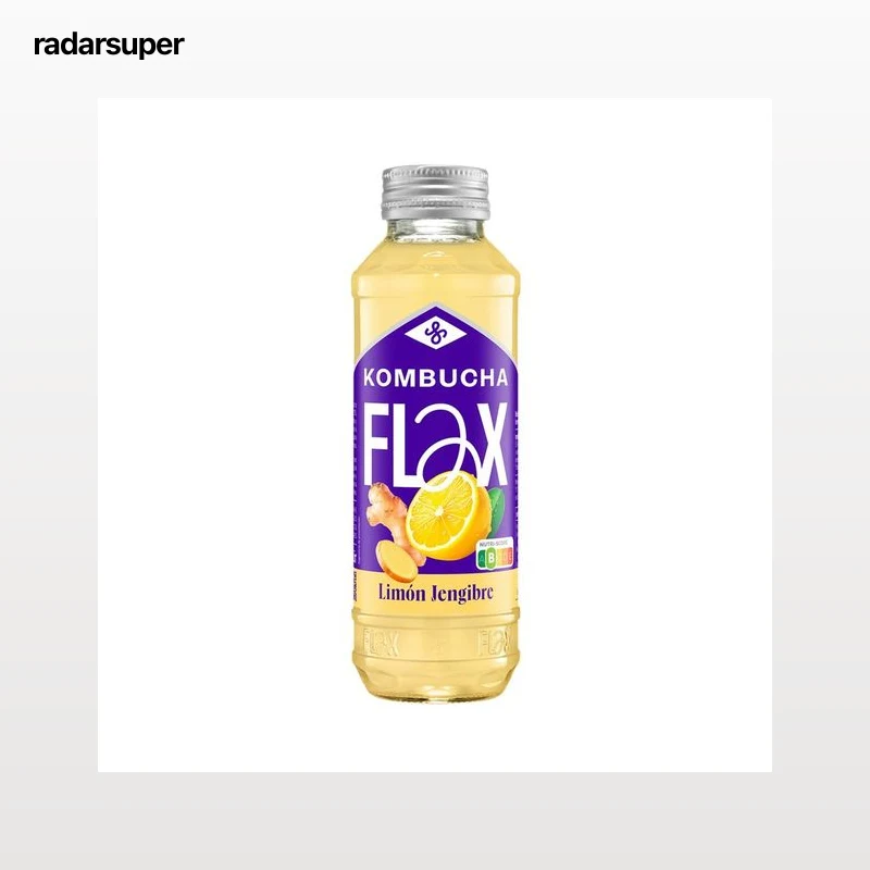 FLAX Kombucha de limón y jengible 330 ml.