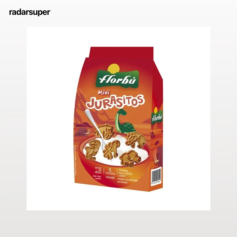 FLORBÚ Mini Jurasitos Gallesauros Galletas 5 cereales y miel 400 g.