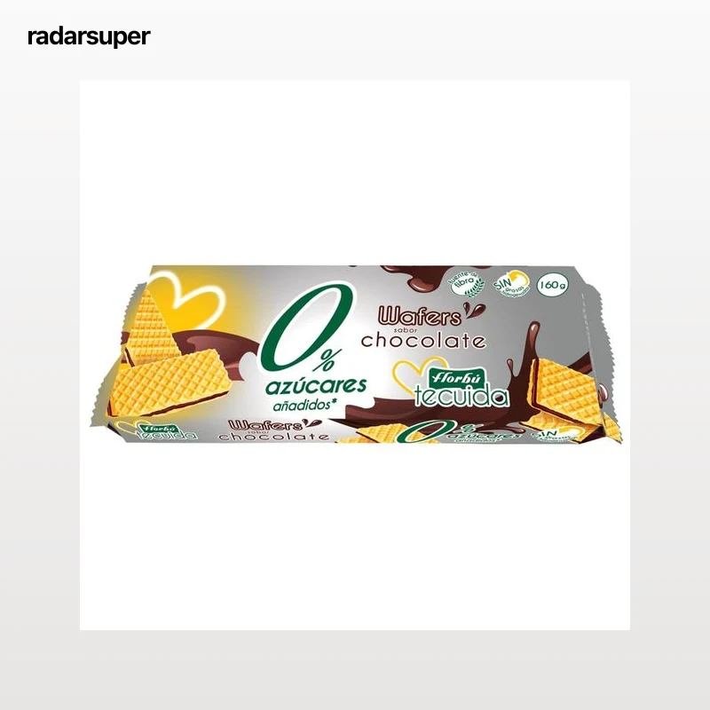 FLORBÚ Te cuiida Galletas barquillo con relleno de chocolate sin grasas hidrogenadas 160g.