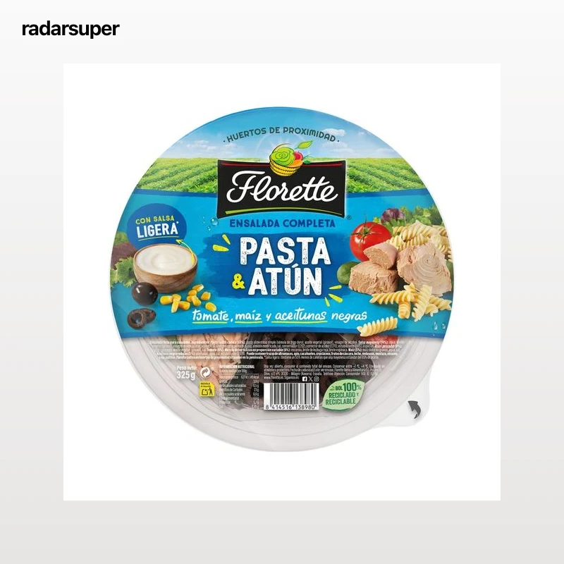 FLORETTE Ensalada completa de pasta y atún 325 g.