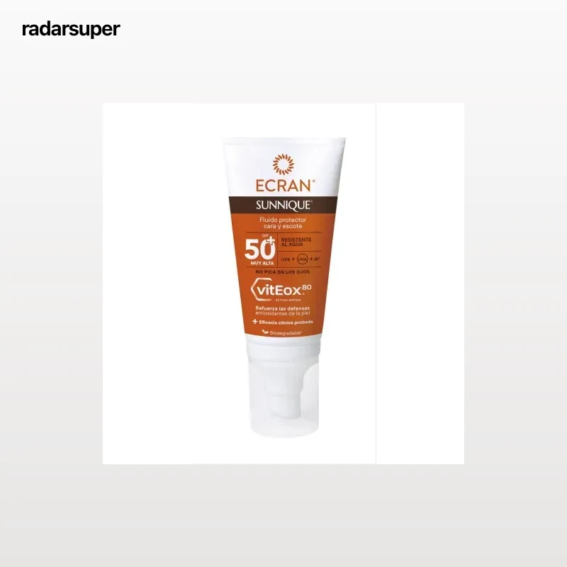 Fluido protector facial cara y escote SFP50+ Ecran Sunnique 50 ml.