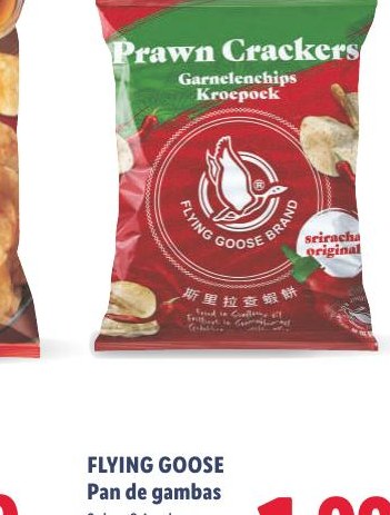 FLYING GOOSE Pan de gambas sabor Sriracha